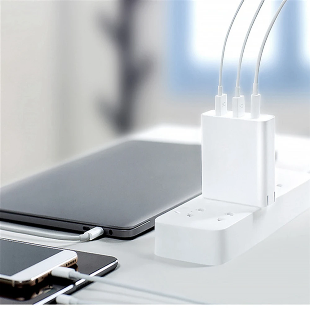 65W USB зарядное устройство для быстрой зарядки 3 порта iphone X переключатель Macbook Android