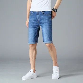 

2018 summer fashion new men's casual stretch cowboy denim shorts / Men's boutique short jeans