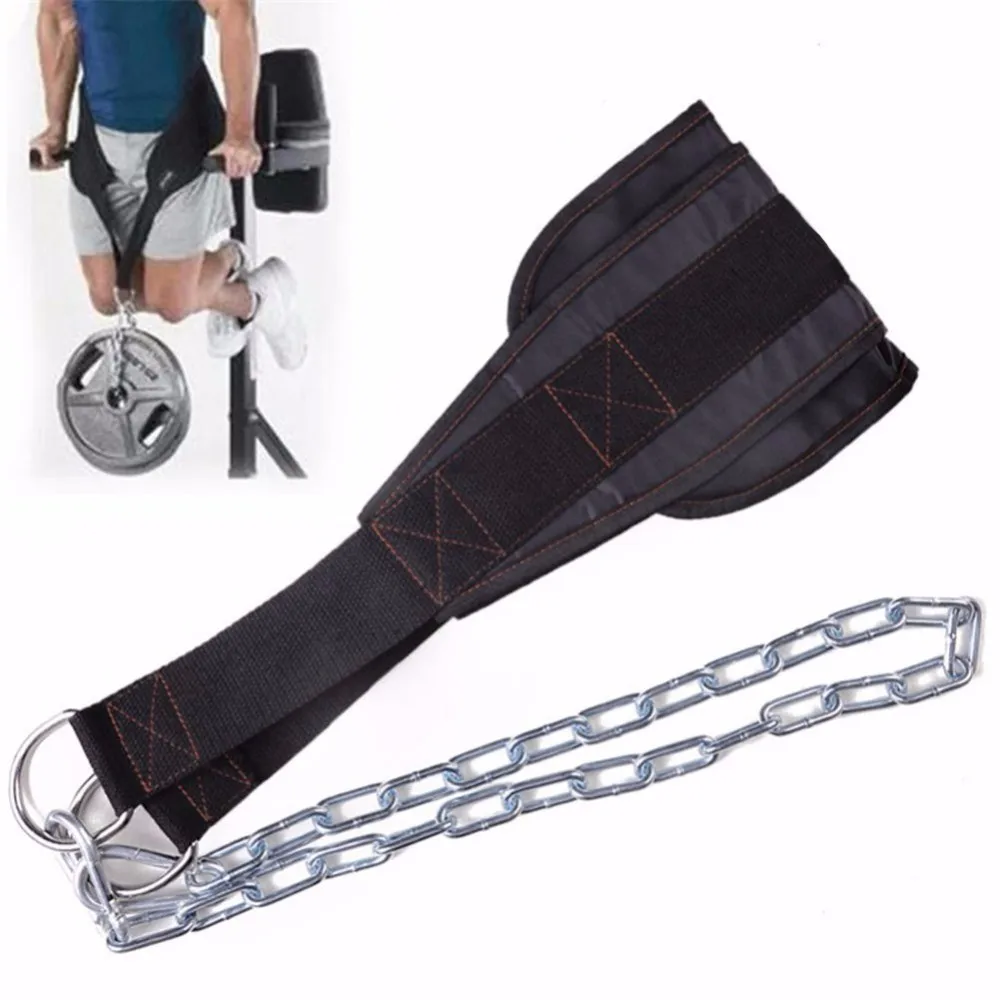 

Crossfit Sport Belt With Chain Adjustable Gym Musculation Waist Lifting Weights Squat Dip Pull Up Weightlifting Equipment 60kg