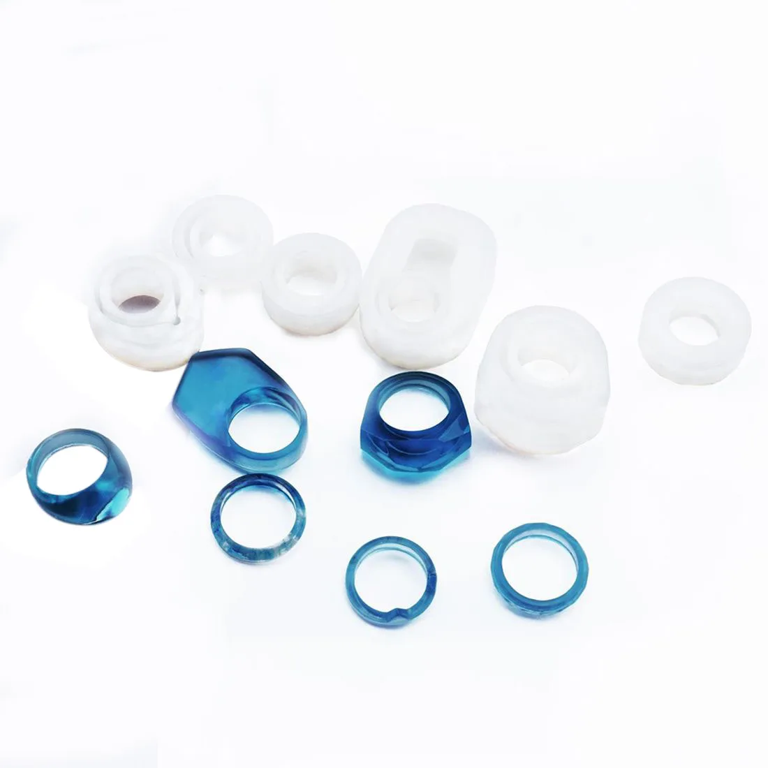 6 штук Ассорти DIY Силиконовое кольцо формы для смолы ювелирных изделий ремесло