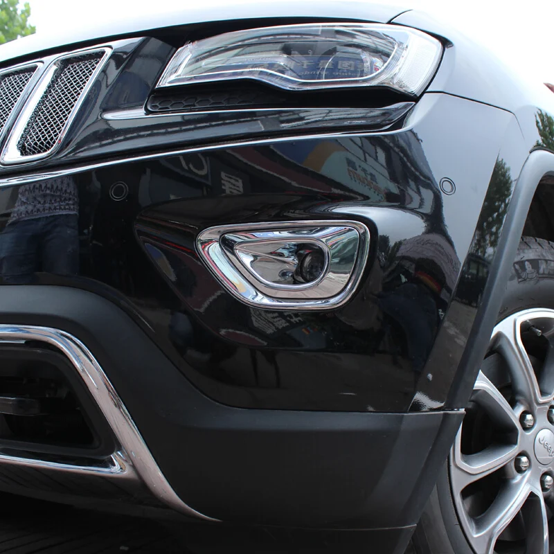 2 шт. хромированные передние противотуманные фары ABS для Jeep Grand Cherokee 2014 2015|Лепнина