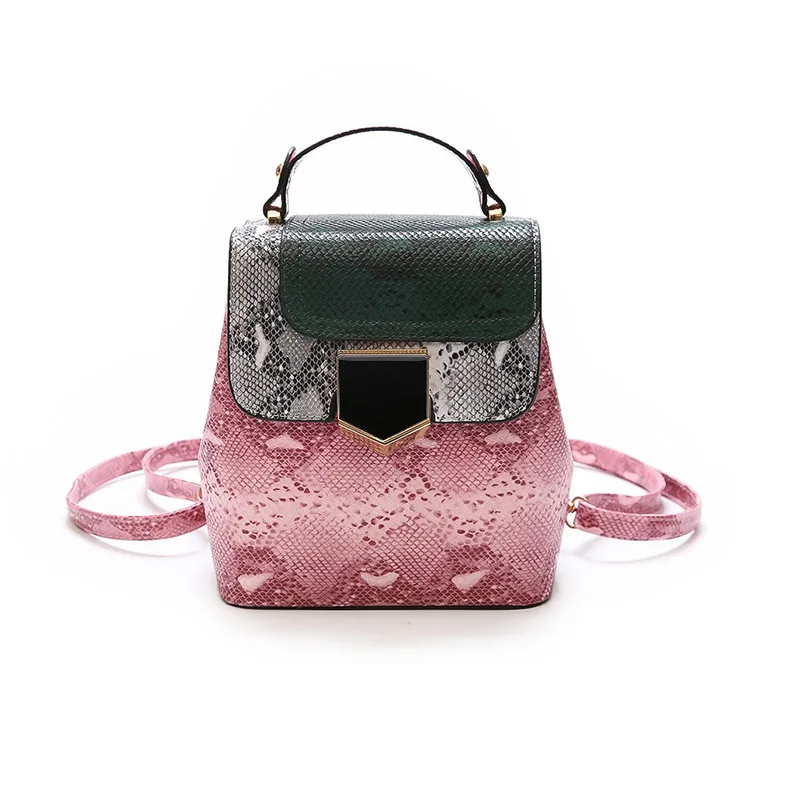 

2018 new bag female multi-function shoulder shoulder bag lock hit color bucket hand carry large capacity female bag Y394