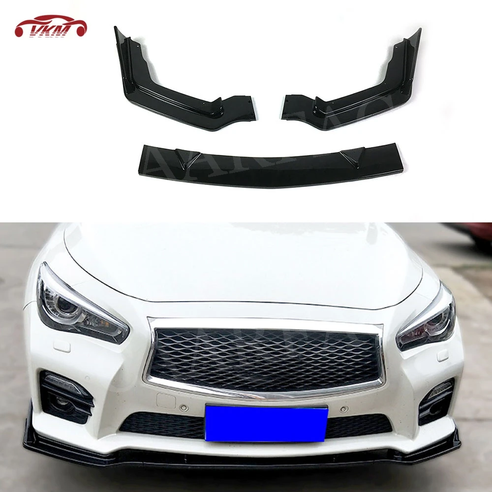 3 шт./компл. авто передний бампер спойлер для Infiniti Q50 Q50S 2014 2017 2018 2019 Авто Внешние