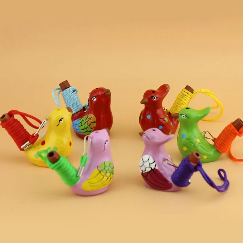 120pcs/lot Ceramic Water Bird Whistle Spotted Warbler Song Chirps Home