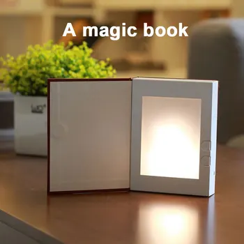 

LED Magic Fire Book Light LED Night Light LED Flame Effect Nightlight Table Book Shape Flickering Emulation Decorative Lamp