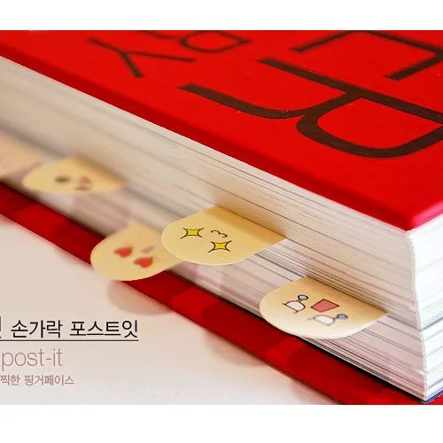 

Novelty Fingers with Expressions Memo Pad Sticky Note Paper Stickers dual Bookmark School Office Supply