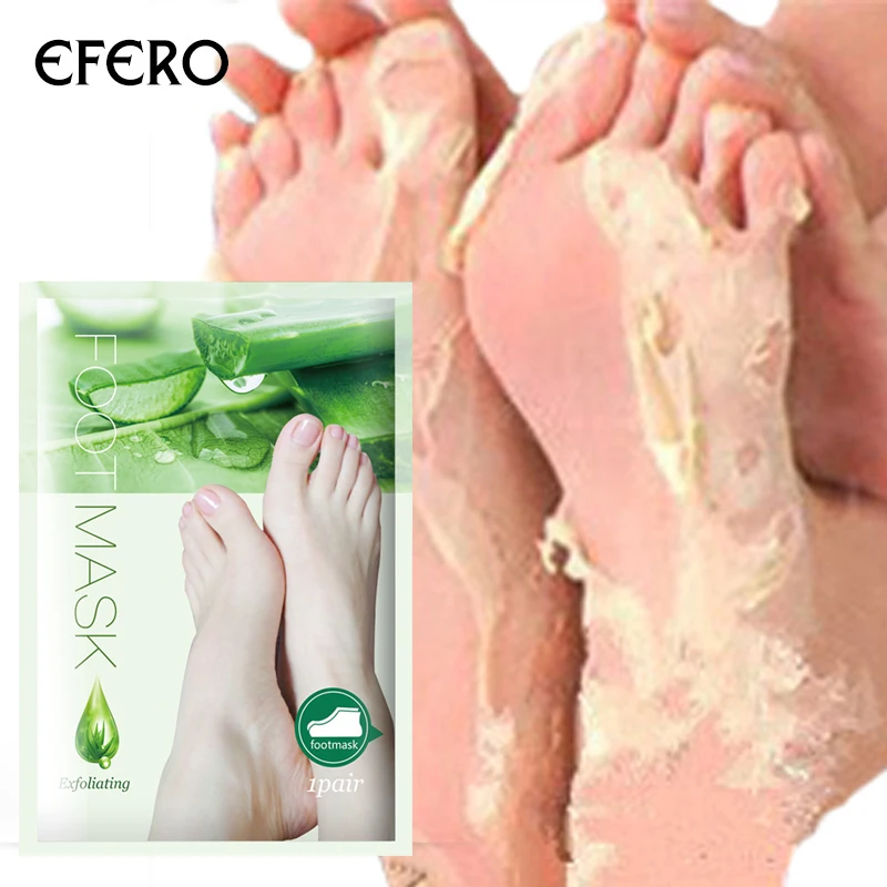 

EFERO 3pair=6pcs Aloe Extract Exfoliating Foot Mask Socks Baby Foot Peeling Mask Remove Callus Hard Dead Skin Foot Mask for Legs