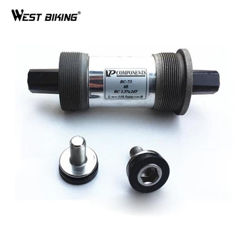 

Bicycle Bottom Bracket Axis 110.5 113 115 118 122 124 127.5 MM Bike Bottom Bracket Square Hole Crank Axis with Waterproof Screws