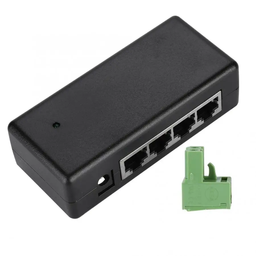 4 Порты и разъёмы PoE инжектор 4CH Мощность адаптера Ethernet блок питания поставить DC9V