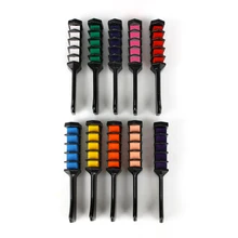 Портативный 10 цветов временные мини одноразовые мелки окрашивание волос Тушь мелок коробка с щеткой