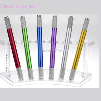 

30pcs Double Head Pen Cosmetic Eyebrow Microblading Tattoo Pen Permanent Makeup Pen Machine 3D Manual Pen