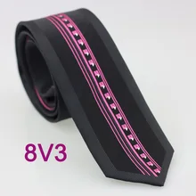 YIBEI Coachella галстуки мужские черные галстуки тонкие границы серебряные точки розовая клетка вертикальные полосы шеи Узкие галстуки 6 см Свадебный галстук