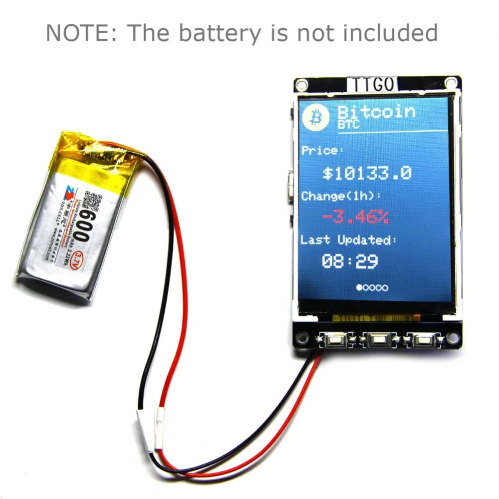 Плата для TTGO BTC Ticker ESP32 REV1 2 дюйма TFT + WIFI Bluetooth плата Arduino источник Биткоин цена