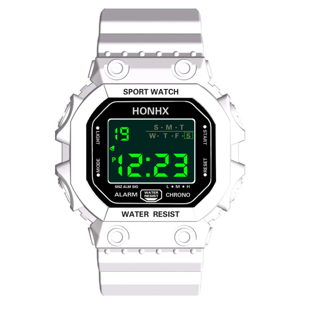 HONH модные цифровые часы спортивные мужские часы уличные электронные часы силиконовый ремешок Led Reloj deportivo para hombre часы