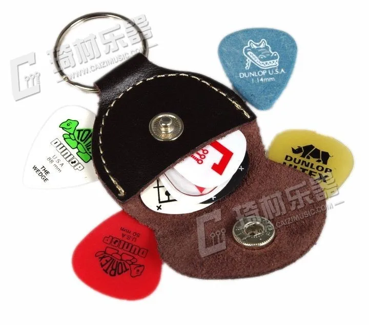 

Pylon Guitar Pick Holder Keychain High Quality Genuine Leather plectrum mediator
