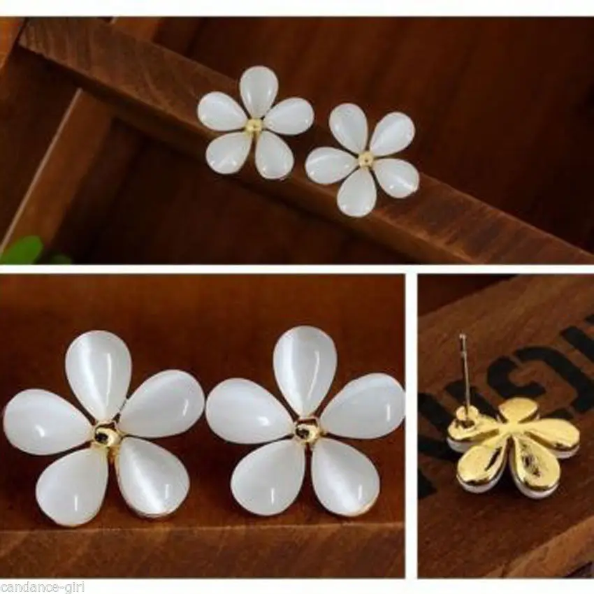 

2018 Plant Brinco Hot Sale Top Fashion Lead-tin Alloy Earings 1pair Women Ladies Flower For Oriental Cherry Ear Stud Earrings