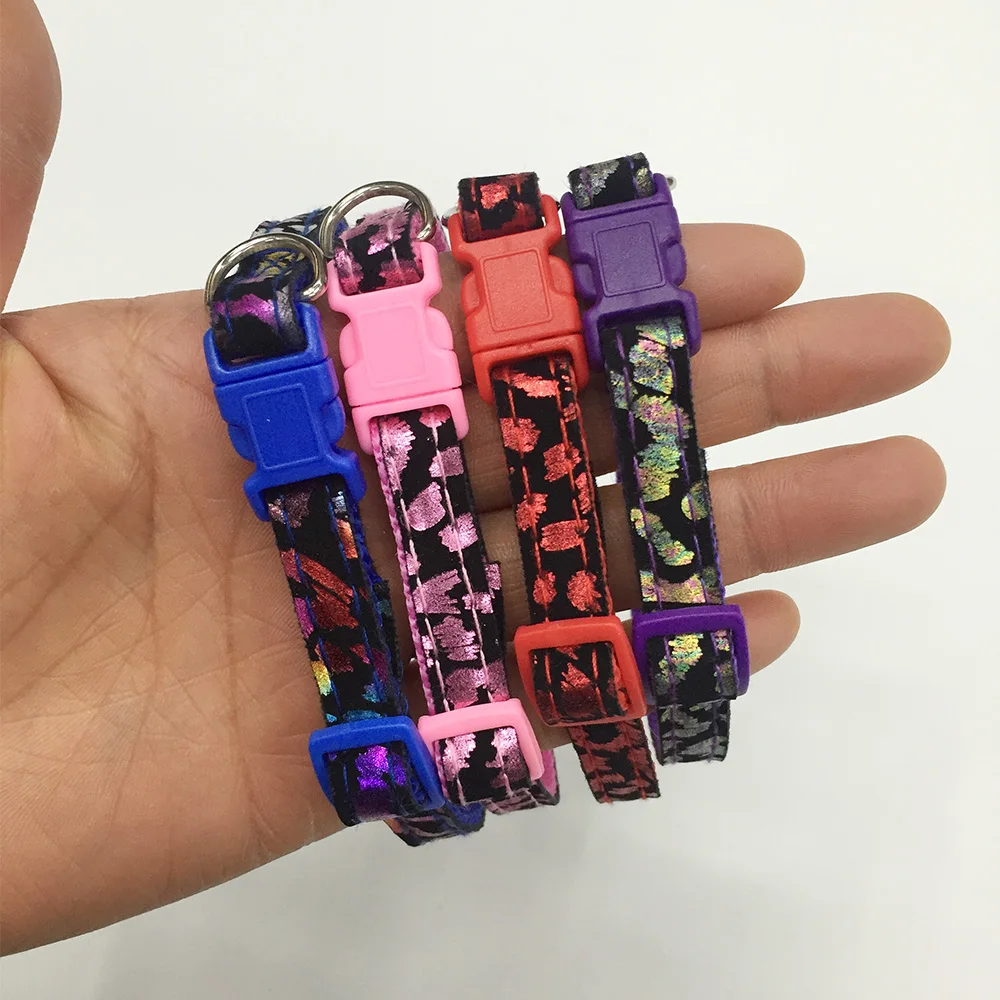 

120 шт./лот нейлоновые ошейники для собак, щенков, кошек модные регулируемые ошейники из оленьей кожи для домашних животных с колокольчиком ошейник для домашних животных