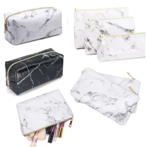 

Marble Multi-Function Purse Box Travel Makeup Cosmetic Bag Toiletry Pencil Case