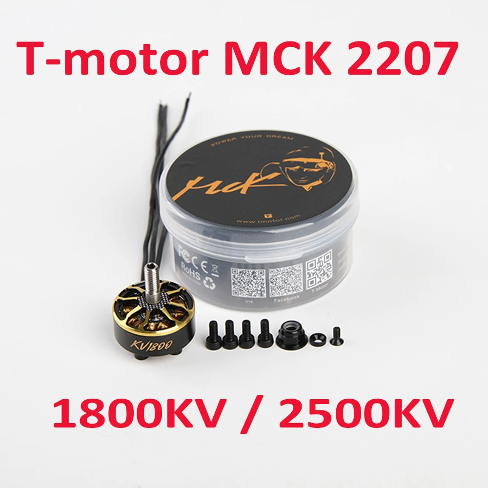 

T-Motor MCK 2207 1800KV 2500KV Brushless Motor 4-6S High Power FPV Brushless Motor for RC Drone FPV Racing Multicopter