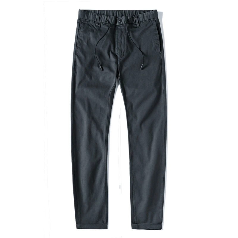 Htlb бренд Новинка весны Для мужчин мода Slim Fit Повседневные штаны для мужчин Мотобрюки Для мужчин Осень натуральный хлопок человек однотонные мягкие Мотобрюки Брюки для девочек Для мужчин