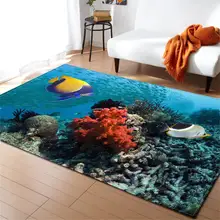 3D подводный мир ковер гостиная домашний коврик из текстиля коврики мягкие фланелевые детские ползающие коврики детская комната противоскользящие ковры
