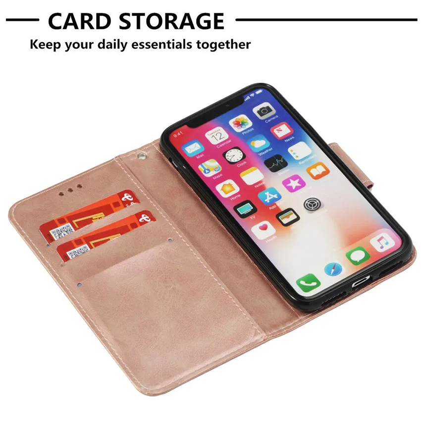 Wallet Bag Phone Case for iPhone X 6 7 8 Plus PU Leather Flip Case Stand Cover for iPhone 5 5E 6s Case Funda (64)