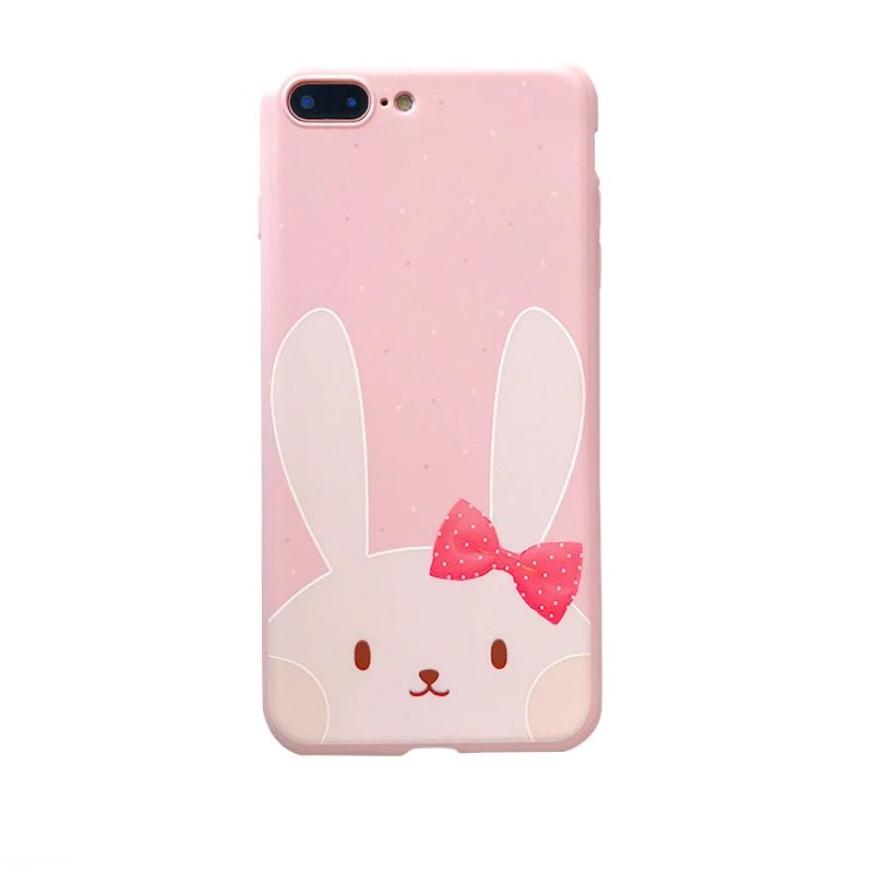 Aoweziic Cute cartoon For iphone X XS mobile phone shell 7plus protection sleeve 6S female soft shell silica gel 8Plus