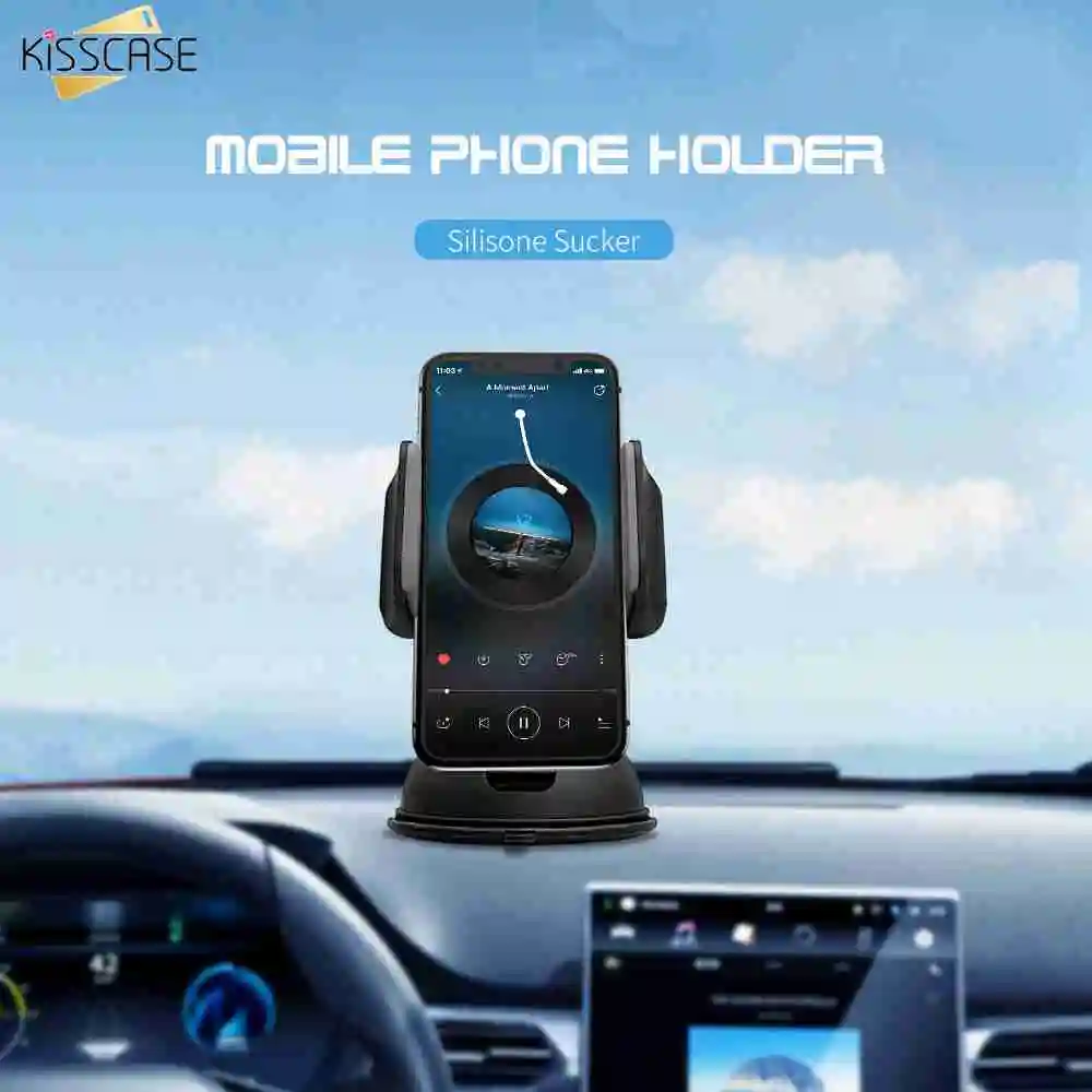 KISSCASE Saugnapf Auto Handy Halter Für Samsung A50 s8 Sucker Telefon Auto Halter Für iPhone 7 XR 8