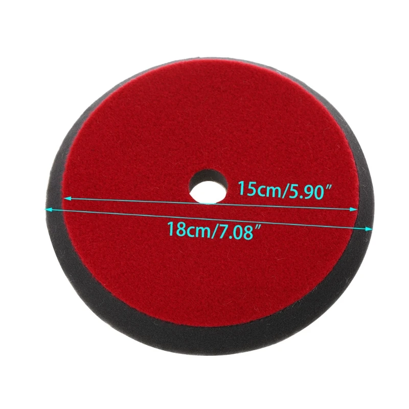 QILEJVS 6/7 inch 150mm Car Auto Soft Wool Buffing Polishing Pad Professional Detailing Mixed Color