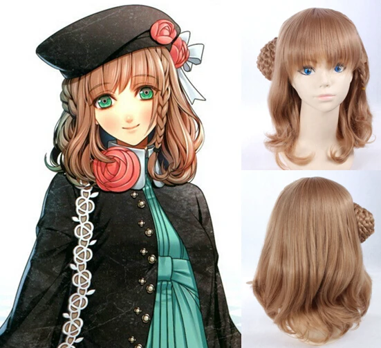 Hot Sell High Quality Thick Short Wavy Brown Flaxen Blonde
