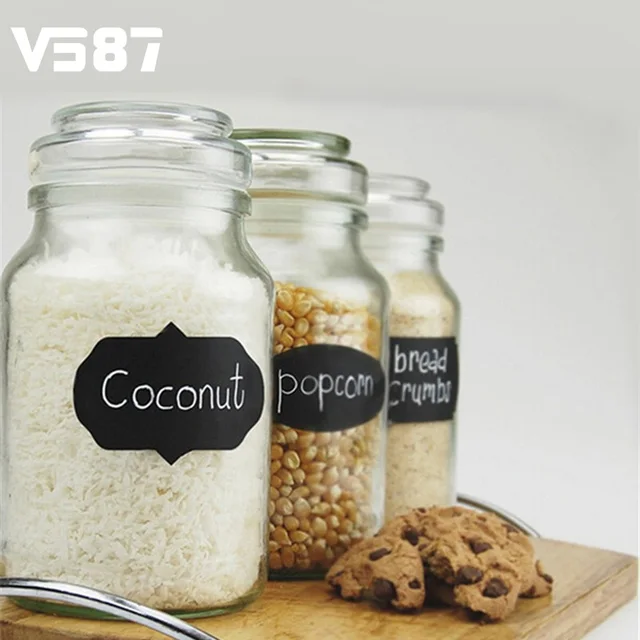 vinyl home cup container chalkboard sticker labels kitchen jar wall