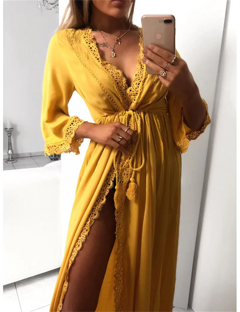 

hirigin new fashion Womens lace nightgowns female Party Beach long sleepshirts ladies underwear summer solid sexy sleepwear