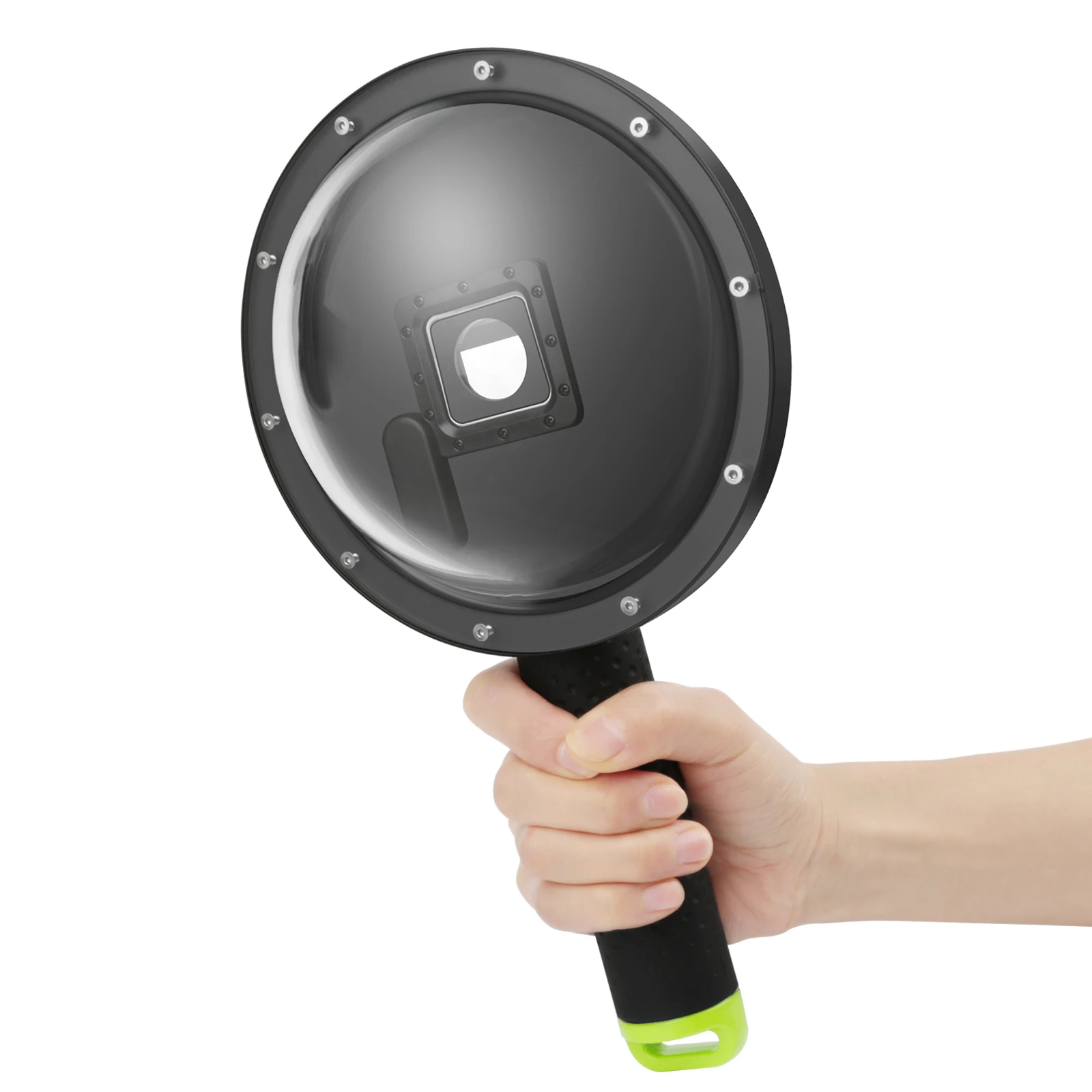 اطلاق النار الغوص قبة ميناء حالة ل GoPro hero 4 3 + أسود الفضة الذهاب برو كاميرا مع حالة مضادة للماء قبة ل Gopro hero 4 3 +