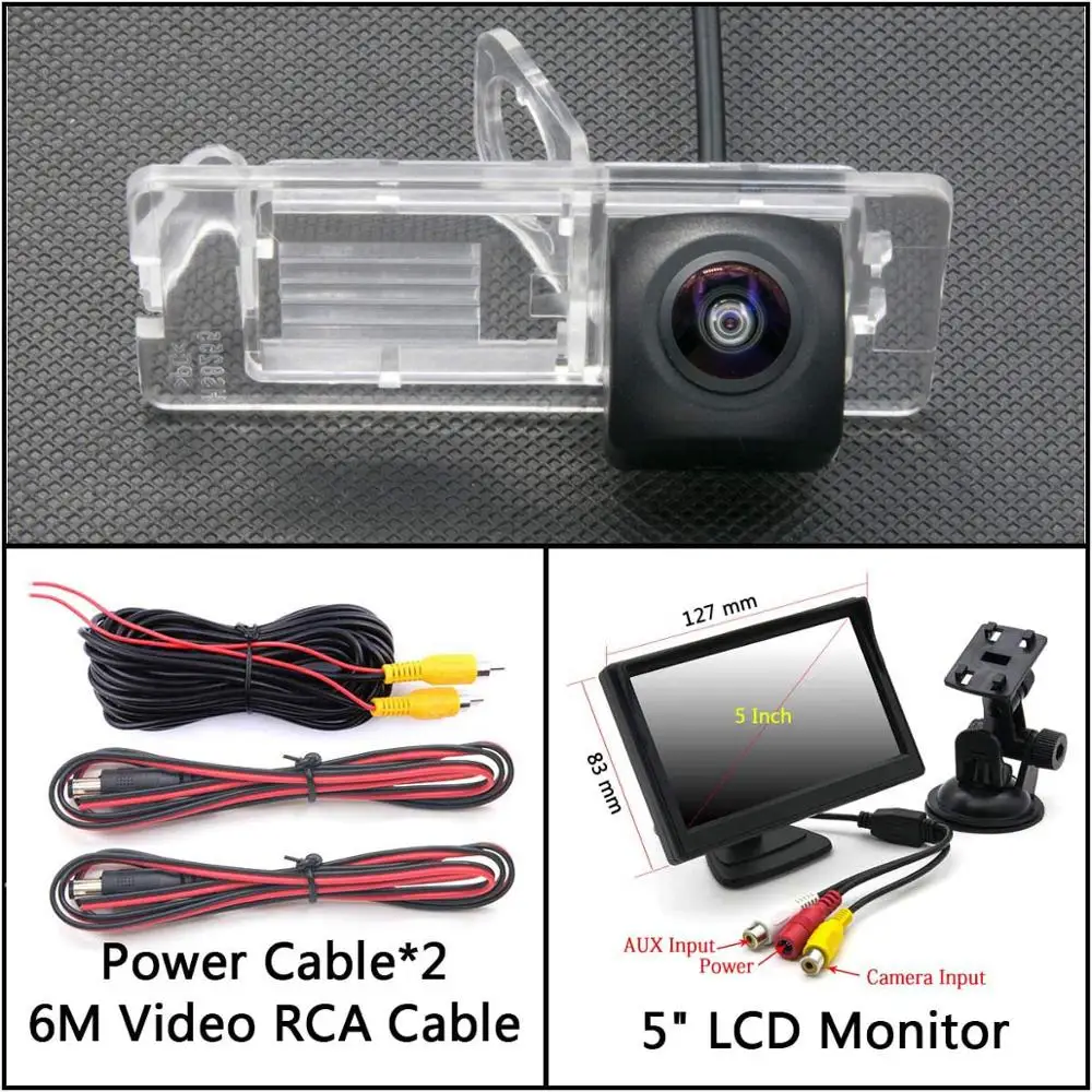 175 градусов HD резервная камера заднего вида для Renault Megane 3 Megane III Espace 4 trafc Лагуна III автомобильный монитор парковки - Название цвета: Cam Add 5 inch LCD