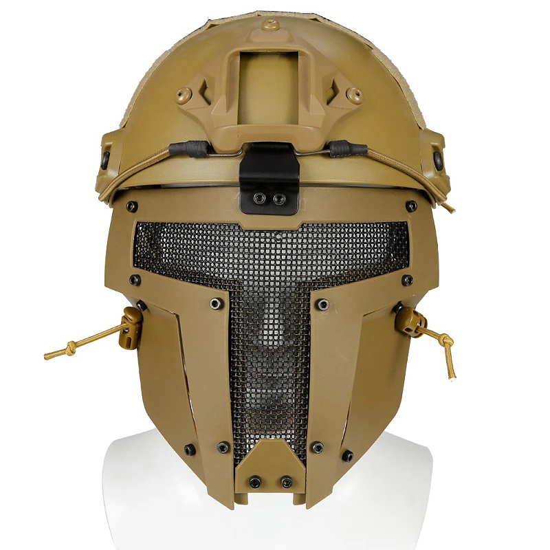 Открытый страйкбол шлем сетка Airsoftsports мотоциклетный шлем полный маска для лица армейский веер - Цвет: A2