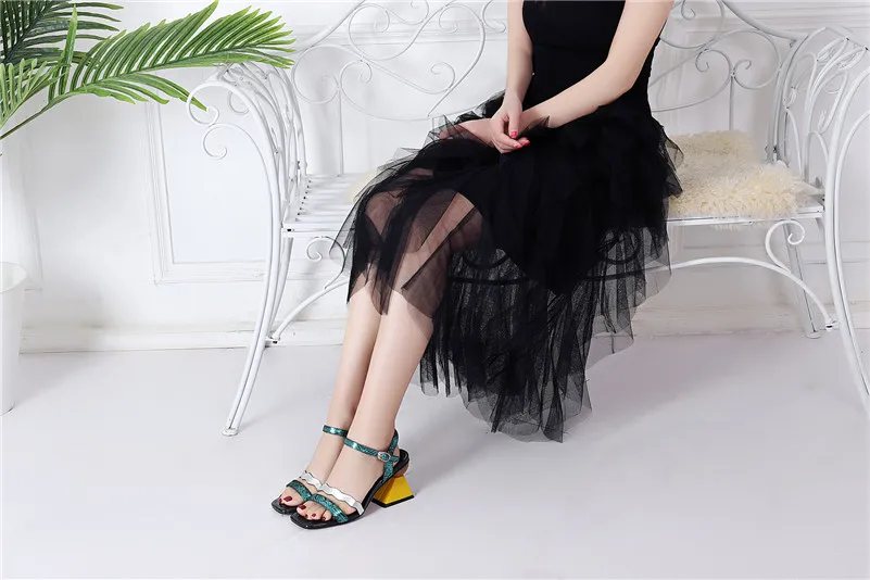 FEDONAS/Модные женские босоножки из натуральной кожи наивысшего качества; обувь для ночного клуба; Летняя обувь; женские туфли-лодочки на необычном каблуке в римском стиле
