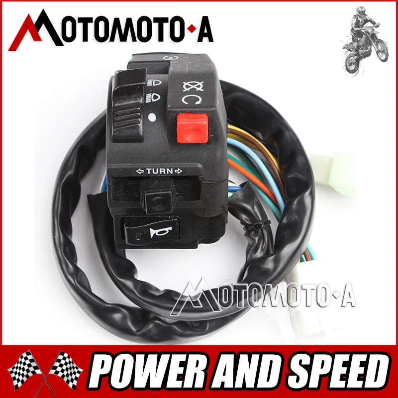 

1PC Motorcycle Handle Horn Control Accessories Motorbike Turn Signal Light Switch Button For CBR400 NC23/NC29 VFR400 NC30