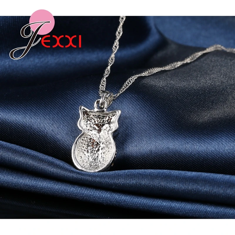 New-925-Sterling-Silver-Full-Cubic-Zirconia-Owl-Pendant-Necklace-Stud-Ear-Earrings-Brincos-Wedding-Jewelry (3)