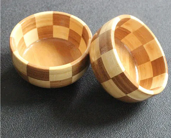 الخيزران الطبيعي الصابون صحن/القدح المستخدمة مع الرجال الوجه فرشاة كريم