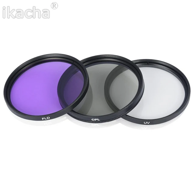 グランドセール ikacha 49mm 58mm 67mm 55mm UV Filter 52mm FLD CPL Set Lens 交換レンズ