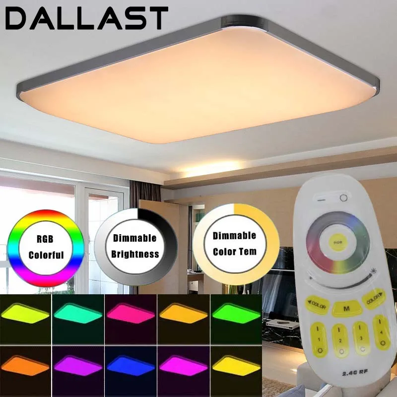 Ceiling Lights LED Lamp Lighting Light RGB Ceiling Light Luminaria IR