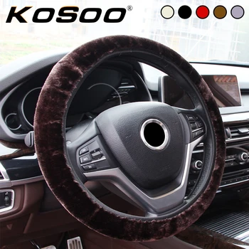 

KOSOO Auto Accessories Warm Plush Winter Car Steering-Wheel Cover Elastic Universal Steering Wheel Cover For Chevrolet For Fiat