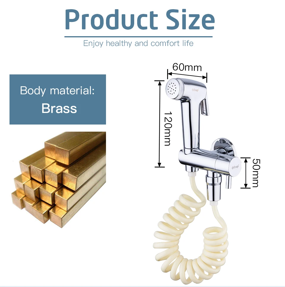 FRAP Bidets смесители из твердой латуни для воды один холодный угловой клапан биде кран функция цилиндрический ручной душ кран хром кран