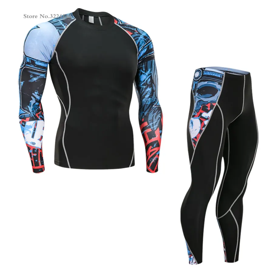 Warm Men's Tracksuit Compression Clothing Suit Rash Guard Mma Women's