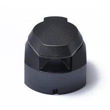 7-контактный круглый европейский стандарт розетка трейлера черные матовые материалы розетка трейлера 12V фаркоп буксировки гнездо для VW Audi