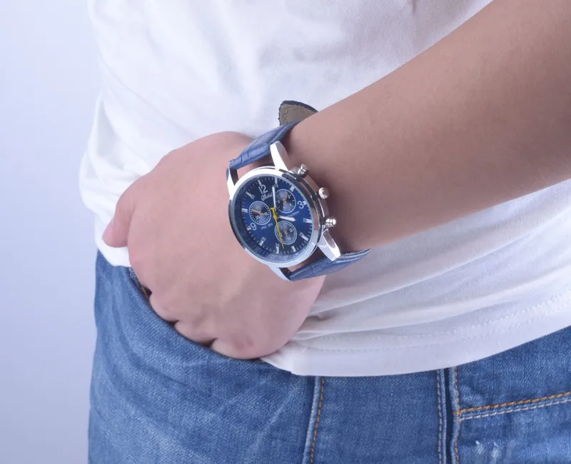 Новые кварцевые часы для мужчин, модные и повседневные роскошные кожаные часы, Элегантные наручные часы для мальчиков, подростков,, мужские часы