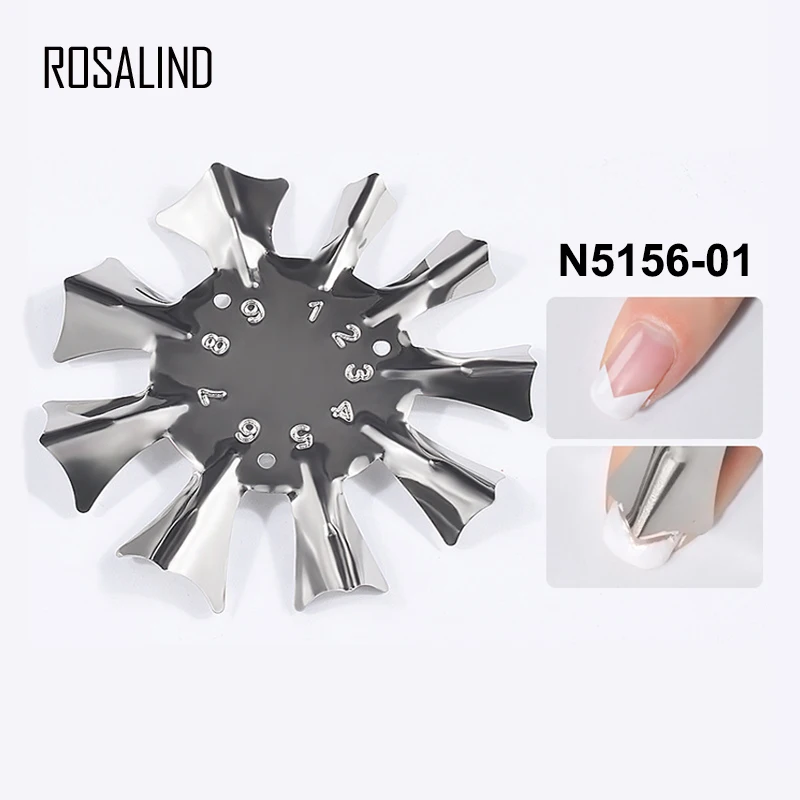 

Rosalind 1PCS French Manicure Modeling Shaping Stainless steel Stamping Plates For Crystal Nail Making Art Tools Manicure