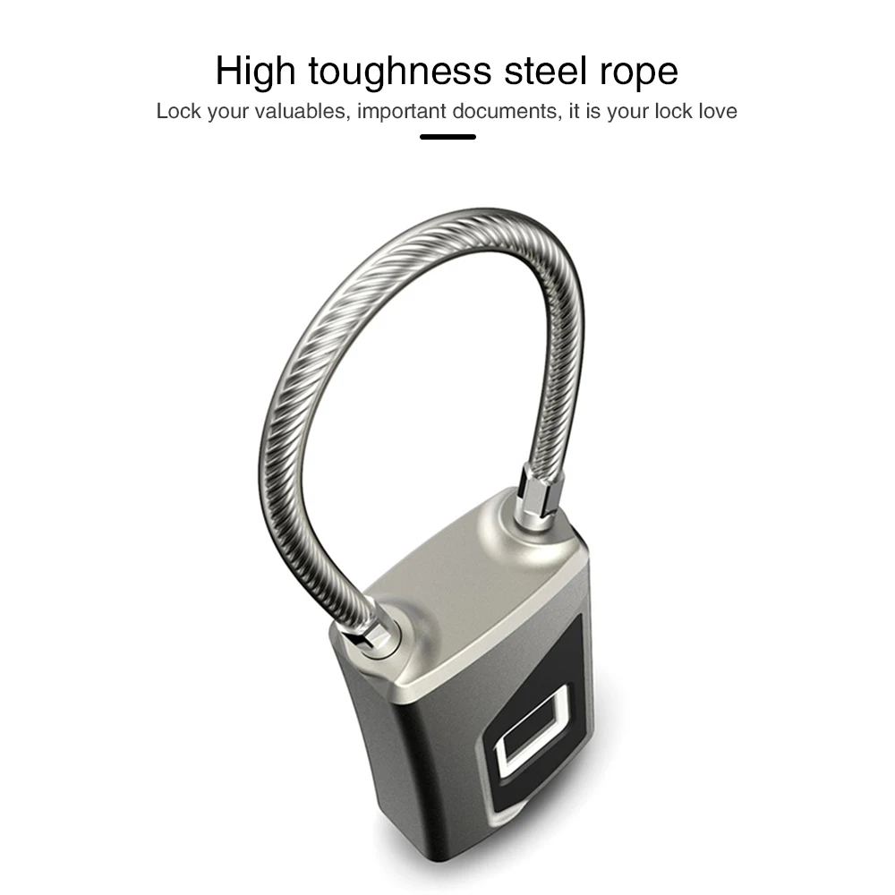 Умный дверной замок замка безопасности отпечатков пальцев блокировка Чемодан корпус USB Перезаряжаемые IP66 Водонепроницаемый Anti-Theft Keyless