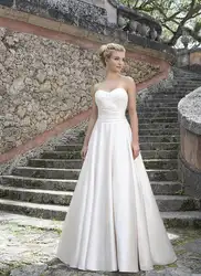 Robe de Mariage Романтический спинки 2019 свадебное платье с Кружево куртка элегантный линии Свадебные платья Vestido De Noiva Casamento