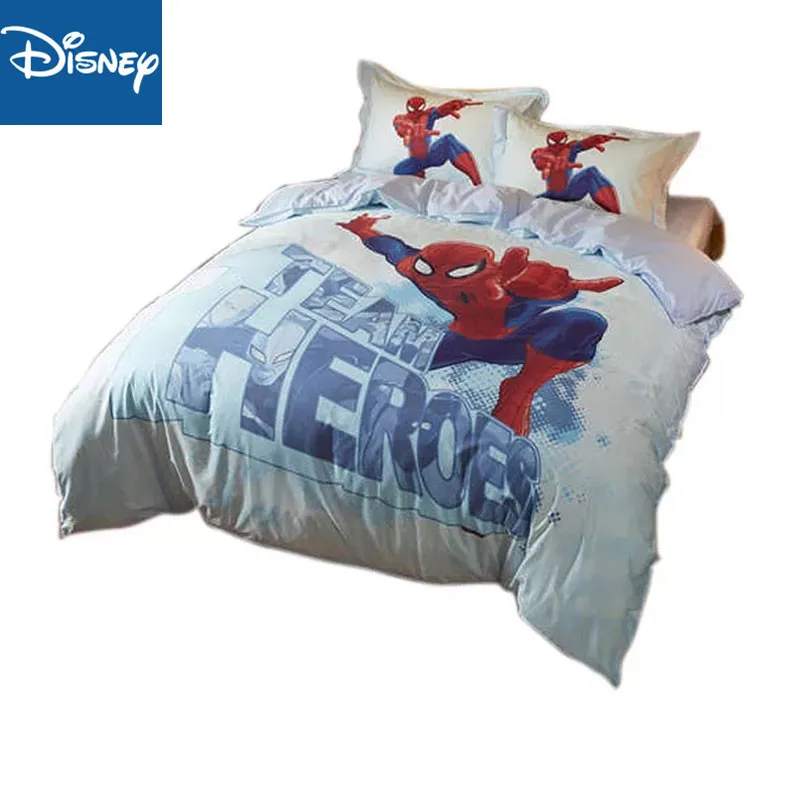 Comforter bedding sets queen size quilt covers full bed spreads flat sheet 3-5 pcs spider man kids's birthday gift free shipping